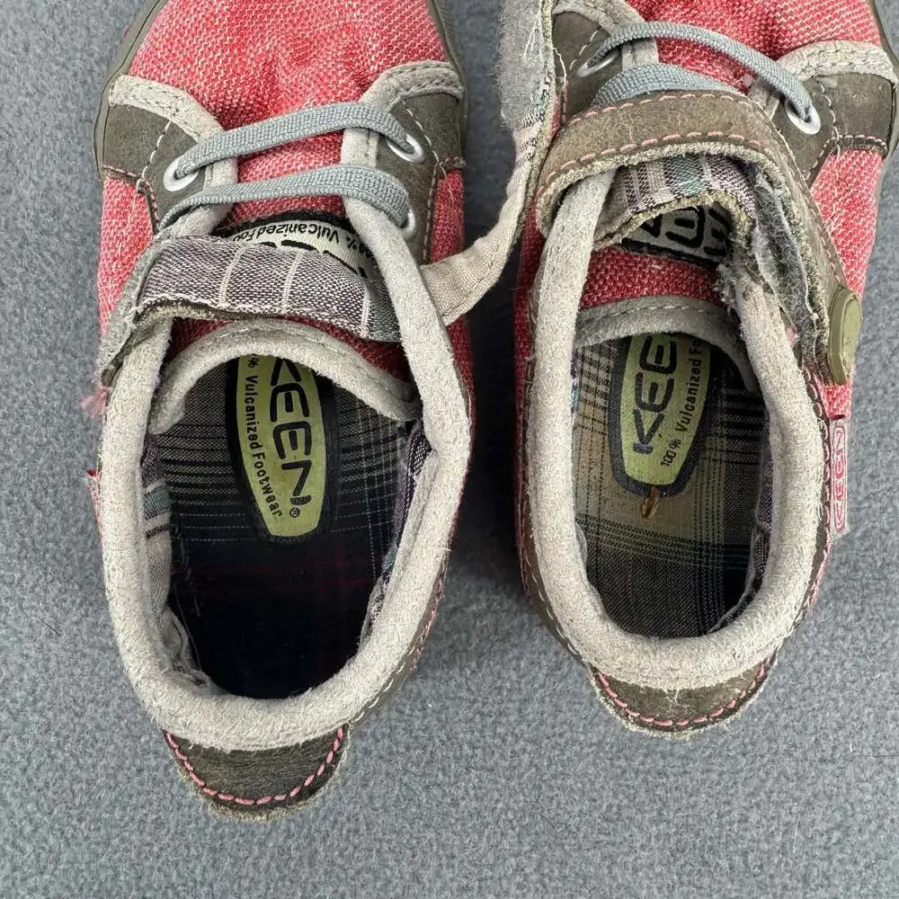 KEEN Coronado Toddler Size 4 Shoes Red Brown Canvas Outdoor Sneakers